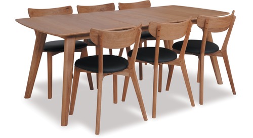Rho Extension 1800  Dining Table & Pero Chairs x 6